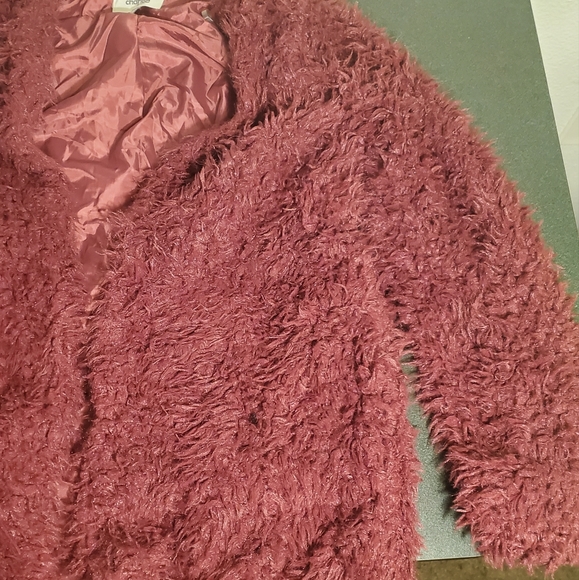 Charlotte Russe Pink faux Coat Jacket - Picture 3 of 7